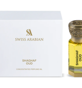 Shaghaf Oud 12ml concentrated perfume oil gourmand vanilla oud with saffron praline and rose