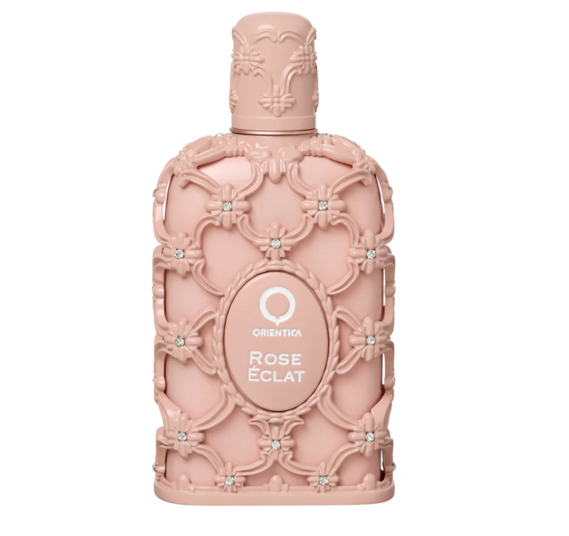 Rose Éclat by Orientica Luxury Collection 80ml Eau de Parfum bergamot peach blossom grapefruit rose peony violet musk benzoin amber