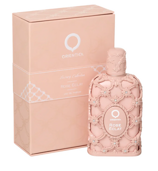 Rose Éclat by Orientica Luxury Collection 80ml Eau de Parfum bergamot peach blossom grapefruit rose peony violet musk benzoin amber