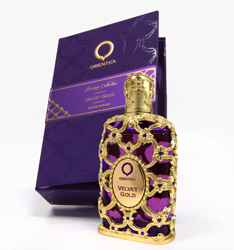 Velvet Gold by Orientica Luxury Collection 80ml Eau de Parfum caramel violet pink pepper powdery rose patchouli musk vanilla