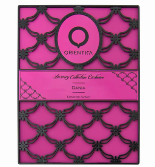Dania by Orientica Luxury Collection 80ml Extrait de Parfum orange gardenia peach tuberose coconut vanilla sandlewood amber benzoin cedarwood