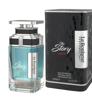 The Story Sport by Le Bonheur 100ml Eau de Parfum grapefruit fig pink pepper jasmine cedarwood amber