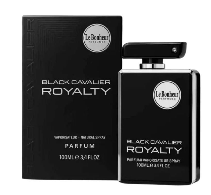 Black Cavalier Royalty by Le Bonheur 100ml Eau de Parfum bergamot lavender leather patchouli ginger amber vetiver