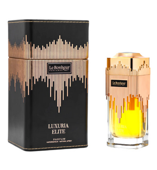 Luxuria Elite by Le Bonheur 100ml Eau de Parfum citrus nutmeg pink pepper cardamom saffron orris leather aromatic