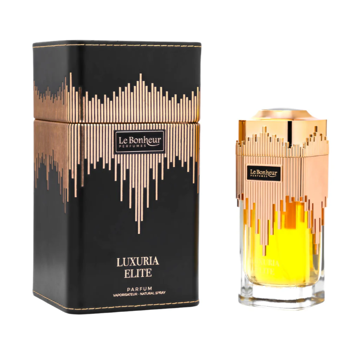 Luxuria Elite by Le Bonheur 100ml Eau de Parfum citrus nutmeg pink pepper cardamom saffron orris leather aromatic