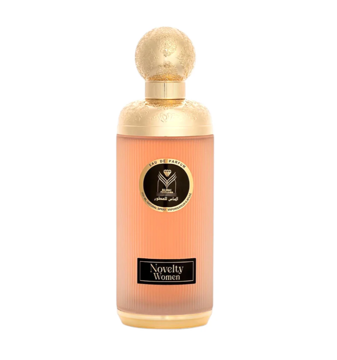 Novelty Women by Almas 200ml Eau De Parfum peach bergamot blackcurrent jasmine rose lily vanilla musk sandlewood