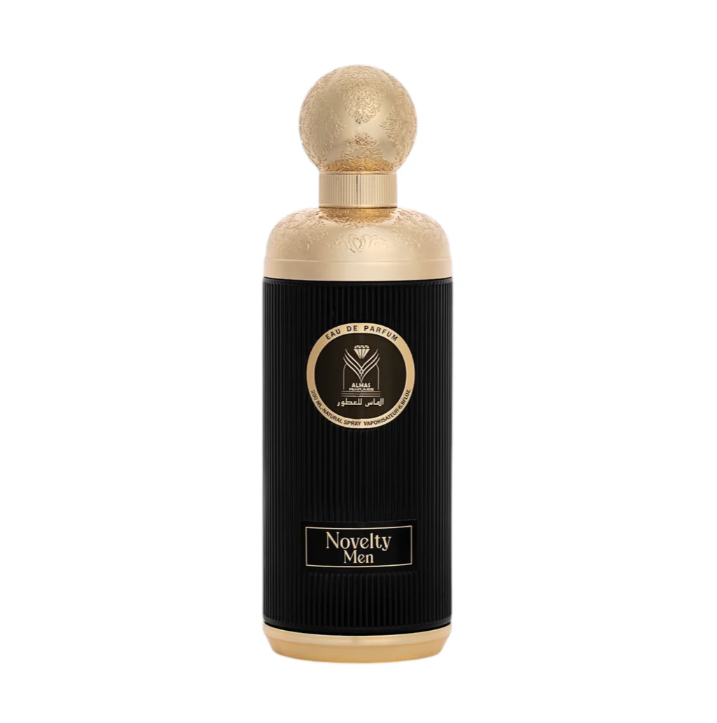 Novelty Men by Almas 200ml Eau De Parfum lemon bergamot black pepper lavender cedarwood nutmeg amber musk patchouli