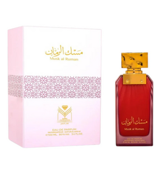 Musk Al Ruman 100ml Eau De Parfum by Almas fruity peach blackberry orange gooseberry freesia jasmine lily rose orchid amber cashmere patchouli sandlewood tonka