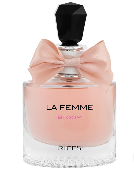 La Femme Bloom 100ml Eau de Parfum raspberry jasmine peony patchouli vanilla musk oakmoss