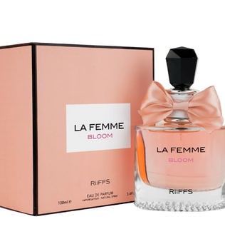 La Femme Bloom 100ml Eau de Parfum raspberry jasmine peony patchouli vanilla musk oakmoss