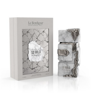 So Wild Boulder by Le Bonheur 100ml Eau de Parfum bergamot pink pepper grapefruit ginger cedar akigala patchouli incense tonka musk