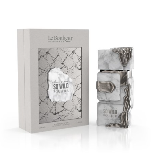 So Wild Boulder by Le Bonheur 100ml Eau de Parfum bergamot pink pepper grapefruit ginger cedar akigala patchouli incense tonka musk