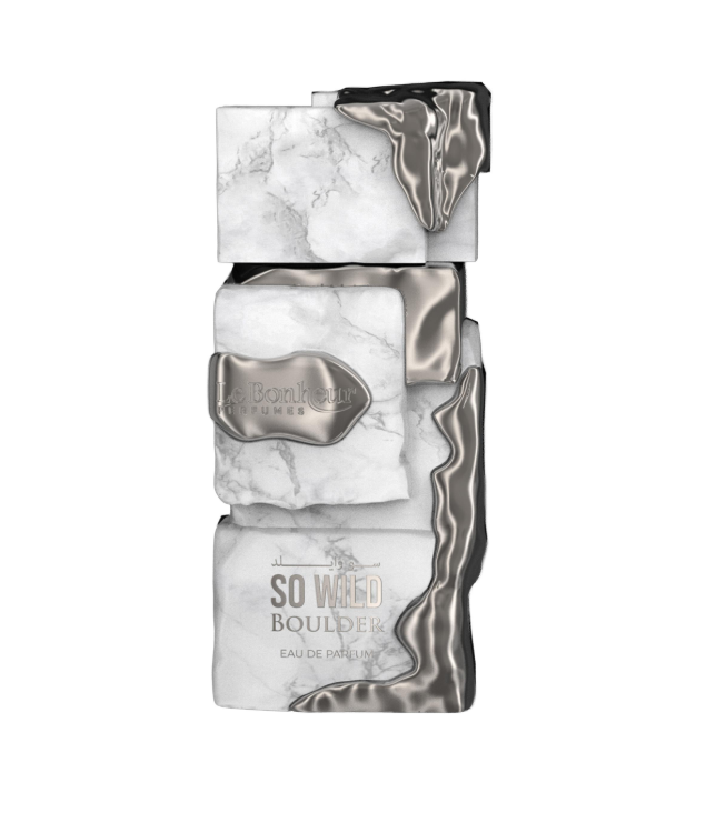So Wild Boulder by Le Bonheur 100ml Eau de Parfum bergamot pink pepper grapefruit ginger cedar akigala patchouli incense tonka musk