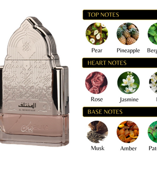 Al Mukhtalif woman by Nusuk |100ml Extrait de Parfum | Pineapple pear rose jasmine lily musk amber patchouli