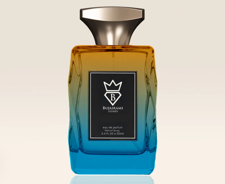 Bujairami Good as Gold 100ml Eau de Parfum pear mandarin pink pepper orange blossom jasmine coconut milk vanilla benzoin