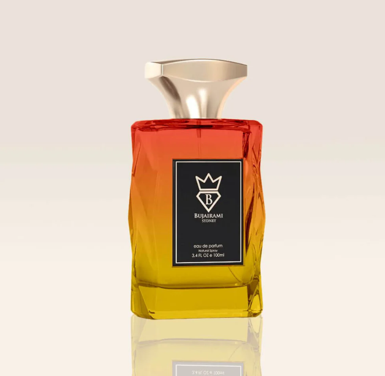 Bujairami Deep Love Gold 100ml Eau de Parfum juniper nutmeg coriander musk vanilla caramel woody notes