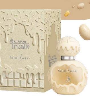 Al Absar Treats Vanilluxe 100ml Eau de Parfum gourmand milk floral powdery amber vanilla musk