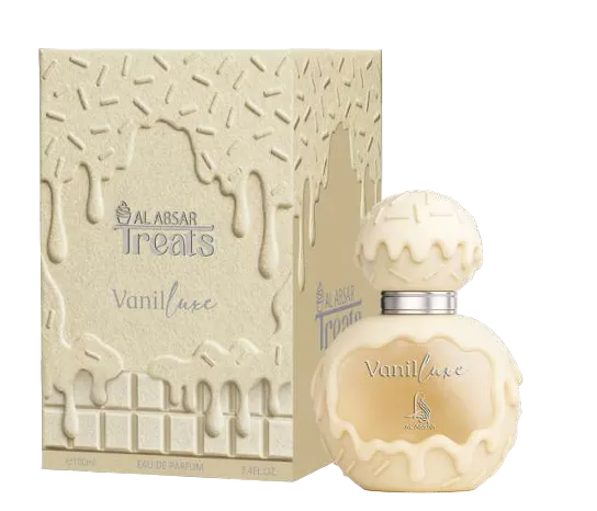Al Absar Treats Vanilluxe 100ml Eau de Parfum gourmand milk floral powdery amber vanilla musk