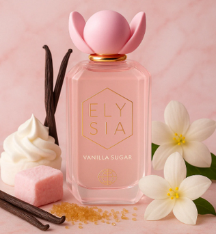 Vanilla Sugar Elysia 100ml Eau de Parfum vanilla pear marshmallow violet rum ylang ylang bubblegum jellybean caramel jasmine sugar tonka sandlewood perfume fragrance