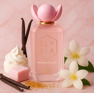 Vanilla Sugar Elysia 100ml Eau de Parfum vanilla pear marshmallow violet rum ylang ylang bubblegum jellybean caramel jasmine sugar tonka sandlewood perfume fragrance