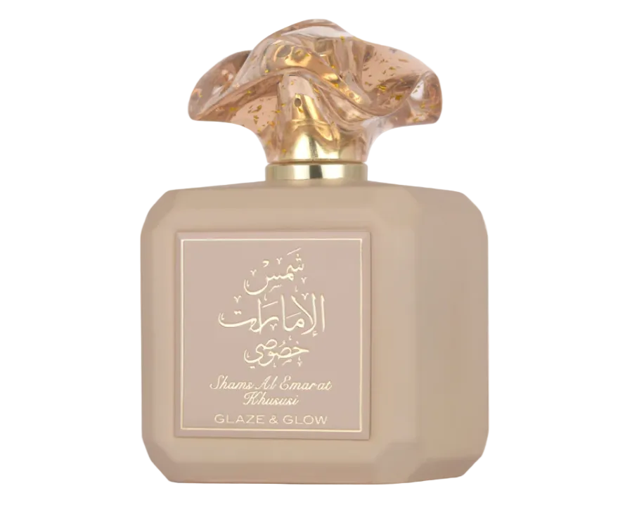Shams Al Emarat Khususi Glaze and Glow 100ml Eau de parfum cinnamon apple pear vanilla sugar caramell cedarwood tonka cashmere