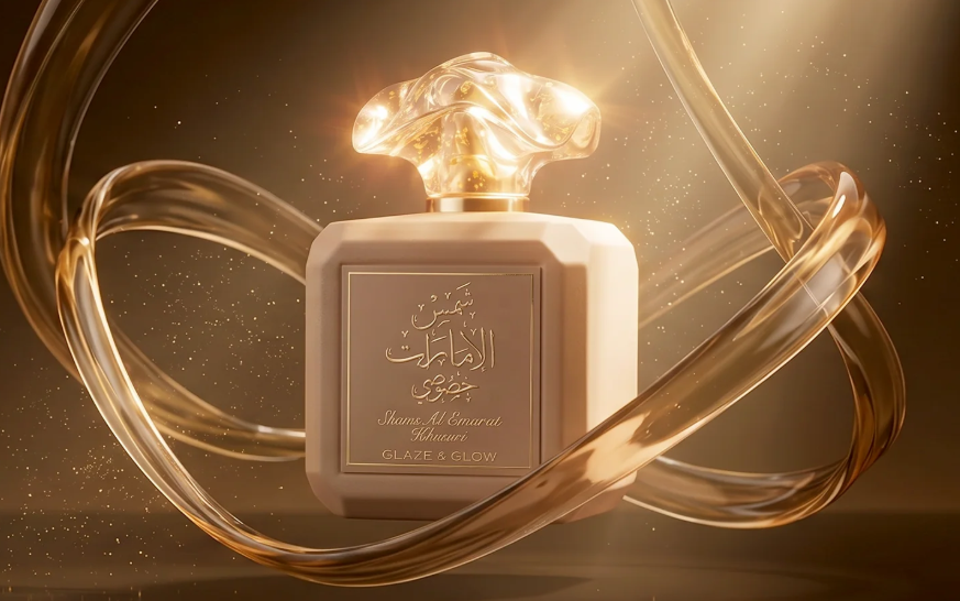 Shams Al Emarat Khususi Glaze and Glow 100ml Eau de parfum cinnamon apple pear vanilla sugar caramell cedarwood tonka cashmere
