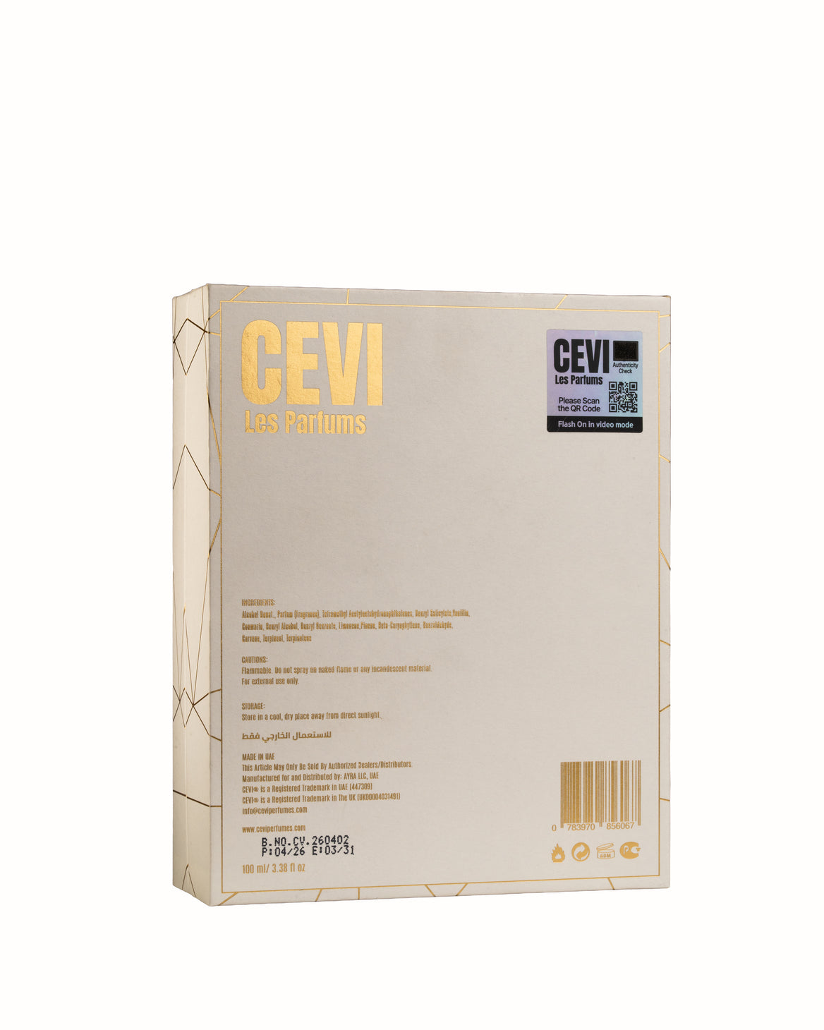 Vanilla Affair by Cevi les Parfums 100ml Extrait de Parfum orange blossom powdery coconut fruity woody vanilla musk amberwood