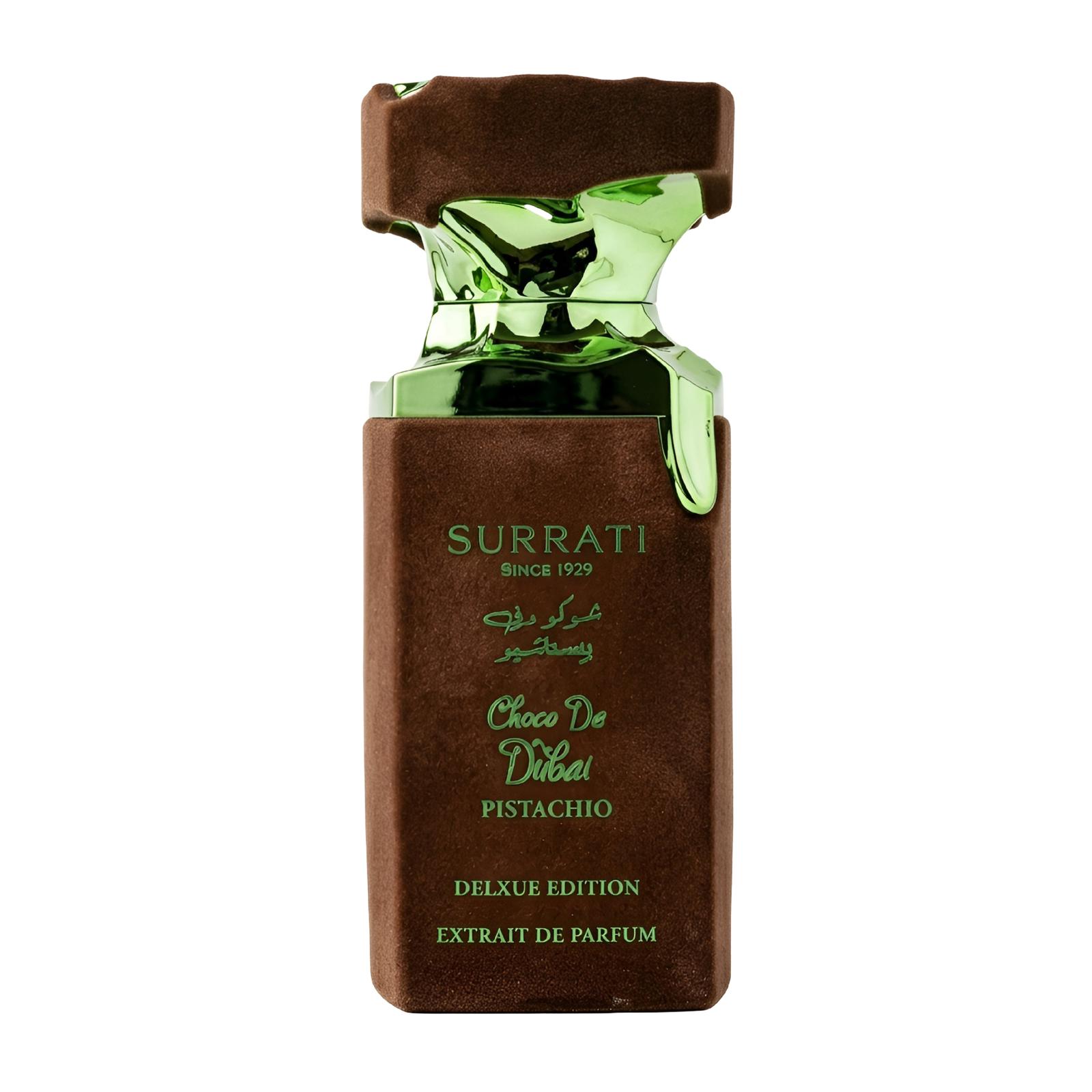 Surrati Choco de Dubai 100ml Eau de Parfum vanilla sweet caramel honey pistachio creamy milk chocolate musk