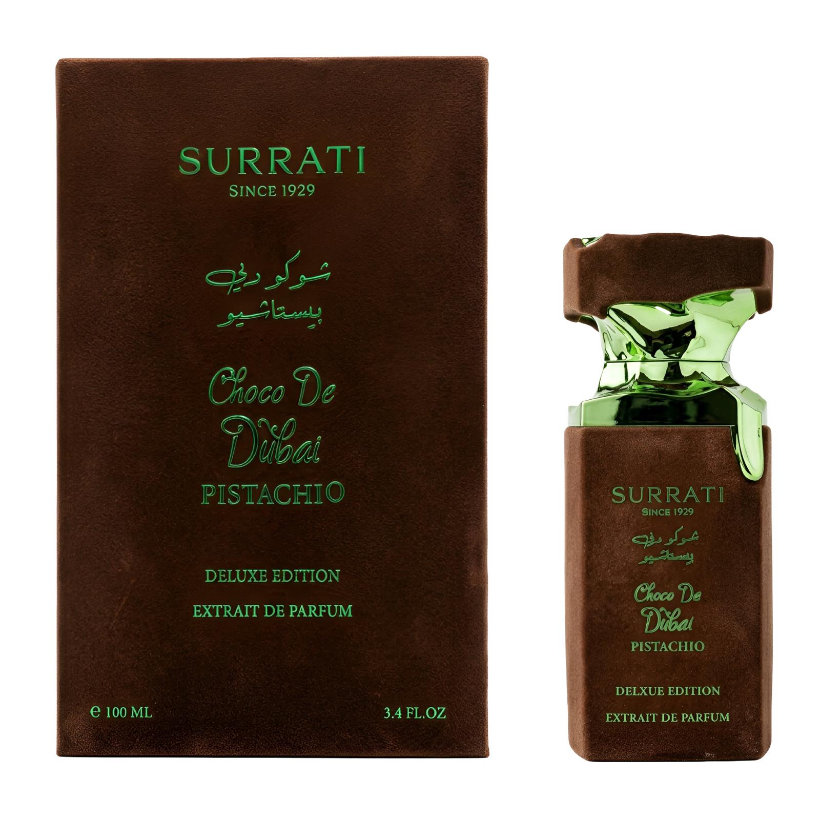 Surrati Choco de Dubai 100ml Eau de Parfum vanilla sweet caramel honey pistachio creamy milk chocolate musk