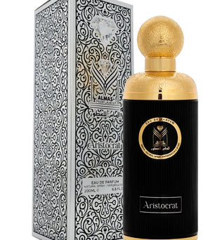 Almas Aristocrat is a refined Eau de Parfum 200ml aldehydic freshness, zesty bergamot, juicy grapefruit, spicy ginger Cashmere, Lavender Moss, Patchouli, Musk, Sandlewood