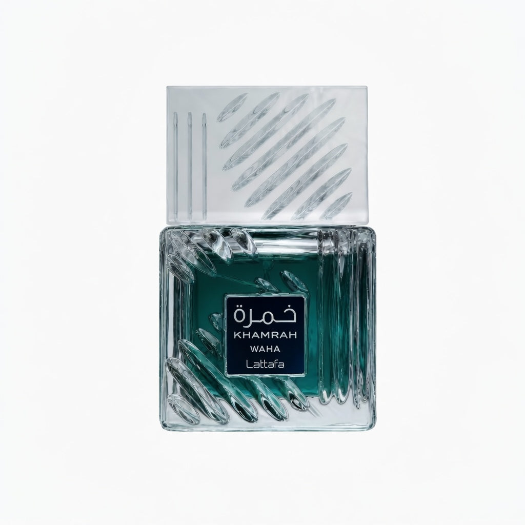 Khamrah Waha by Lattafa |100ml | Eau de Parfum | Yuzu Ginger Iris Tonka Bean Vanilla Musk Cucumber