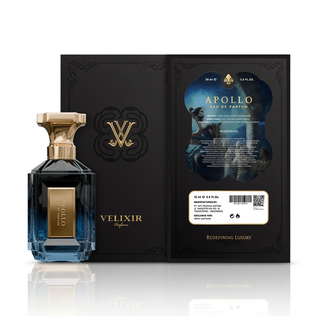 Apollo by Velixir | 100ml Eau De Parfum | Green Apple Ginger Bergamot Berries Amberwood Tonka Cedar