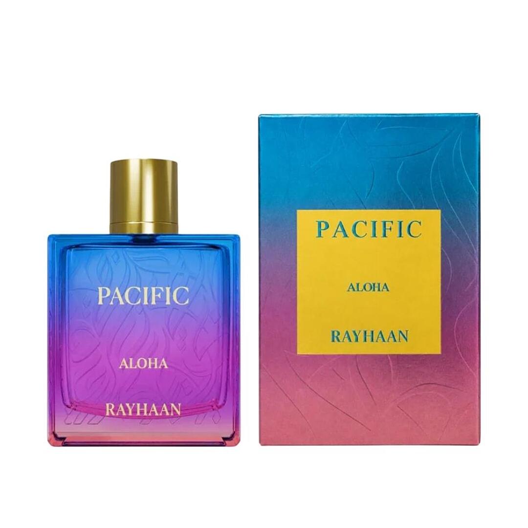 Rayhaan Pacific Aloha | 100ml Eau De Parfum | Orange Mandarin Lemon Watermelon Creamy Coconut Ambergris Cocoa