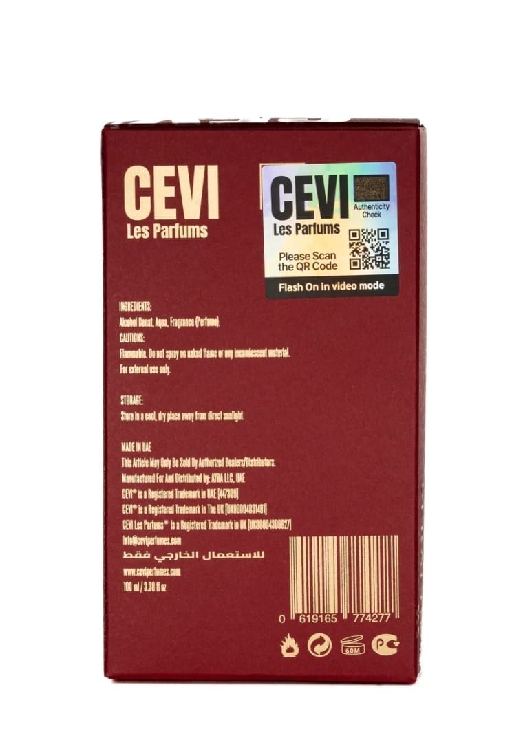 Seraphia by Cevi X 100ml Extrait de Parfum citrus red fruit vetiver warm spices amber Vanilla