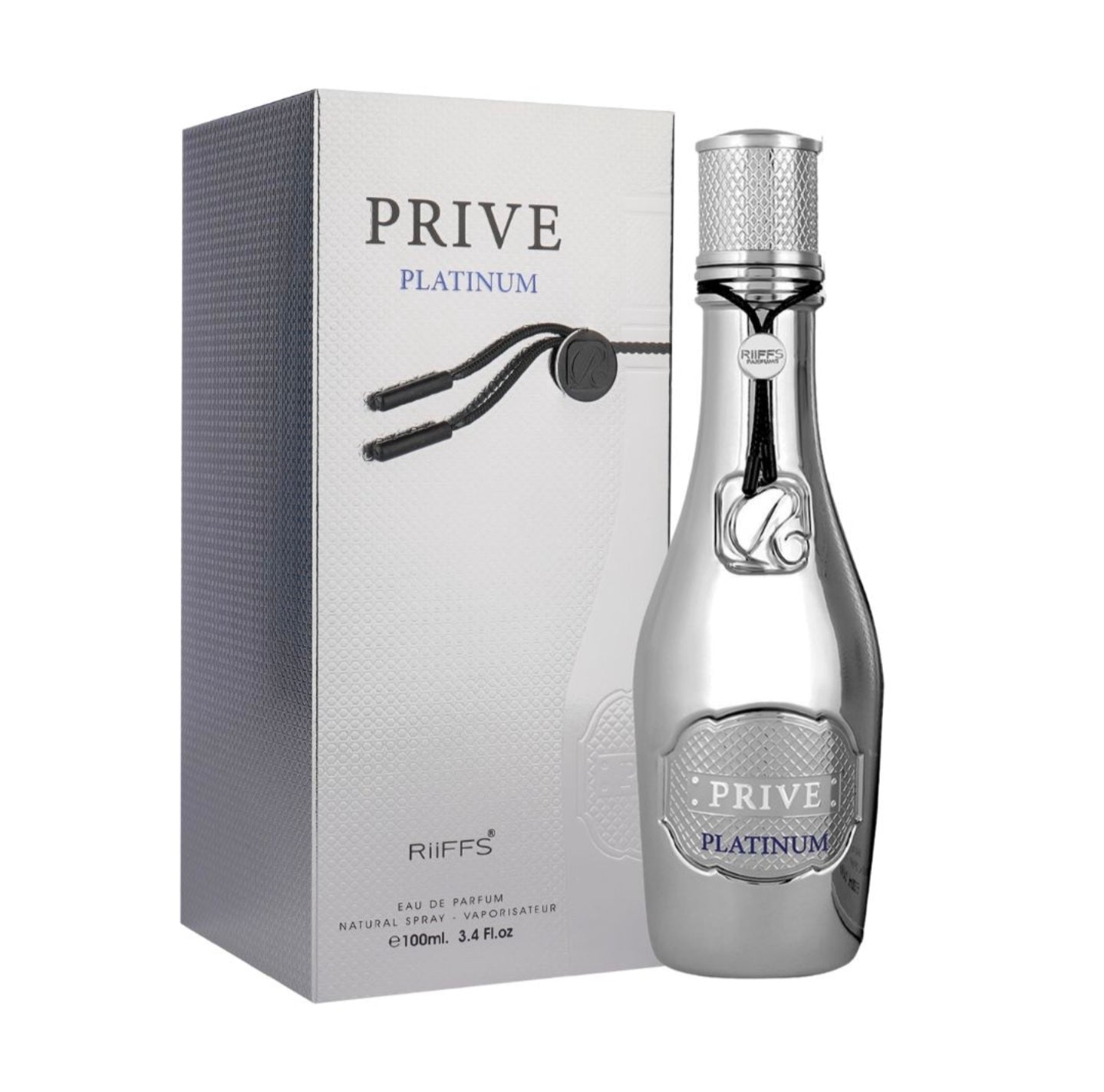 Privè Platinum Silver by Riiffs Eau De Parfum 100ML Lemon Zest, Orange White Tea, Fig Lea Amberwood, Cedar Musk