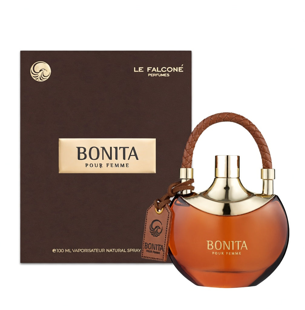 Bonita Femme by Le Falconé Perfumes 100 ml is a Oriental Floral fragrance for women Bergamot, Lavender, Flowers, Lily, Tropical Fruits, Geranium and Lily of the Valley, Sandalwood and Vanilla.