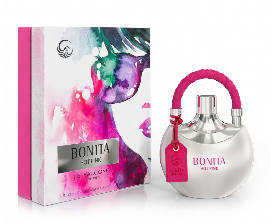 Bonita Hot Pink by Le Falconé 100ml Lily, Bergamot, Sorbet Mandarin Orange, Bougainvillea, Jasmine Pink Pepper, Musk