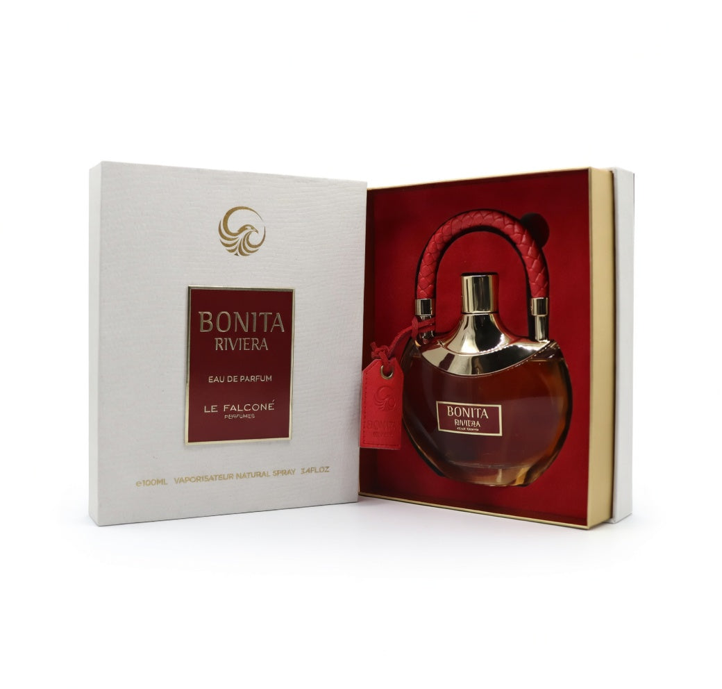 Bonita Riviera by Le Falcone Perfumes 100ml Eau de Parfum, Bright, zesty citrus, sweet, fresh floral Warm, creamy vanilla soft, clean white musk woody cedar
