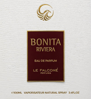 Bonita Riviera by Le Falcone Perfumes 100ml Eau de Parfum, Bright, zesty citrus, sweet, fresh floral Warm, creamy vanilla soft, clean white musk woody cedar