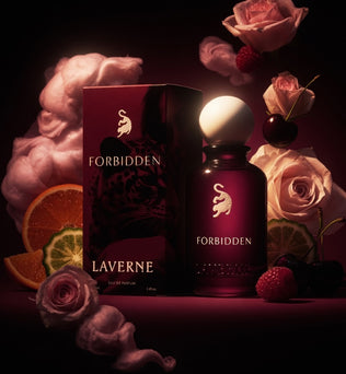 Forbidden | Eau De Parfum 100ml | by Laverne | Marshmellow Citrus Black Cherry Raspberry White Rose Musk Amber