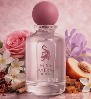 Miss Laverne Bloom | Eau De Parfum 100ml | by Laverne | Jasmine Pink Pepper Blackberry Iris Peach Caramel Patchouli Amber Musk