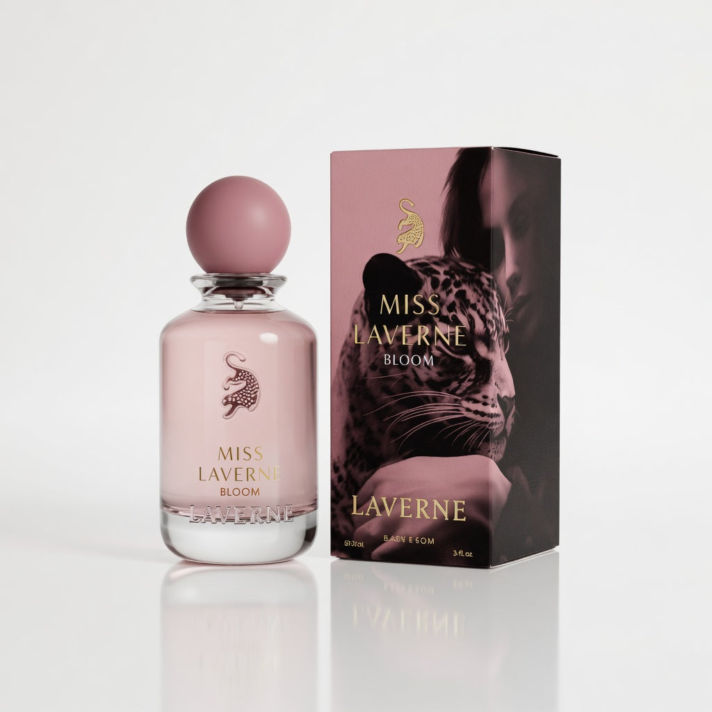 Miss Laverne Bloom | Eau De Parfum 100ml | by Laverne | Jasmine Pink Pepper Blackberry Iris Peach Caramel Patchouli Amber Musk