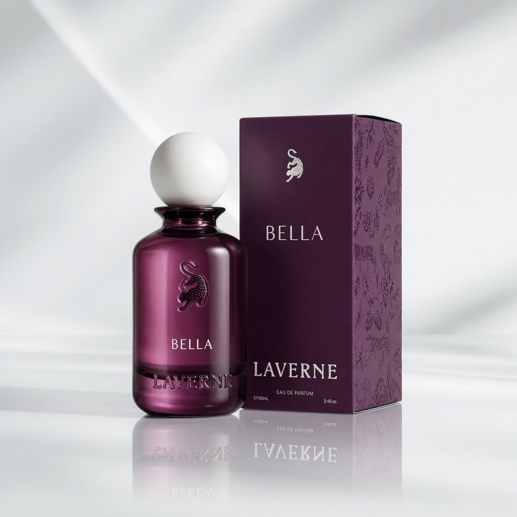 Bella | Eau De Parfum 100ml | by Laverne | Musk Vanilla Sandlewood Orange Blossom Patchouli Peach Mandarin