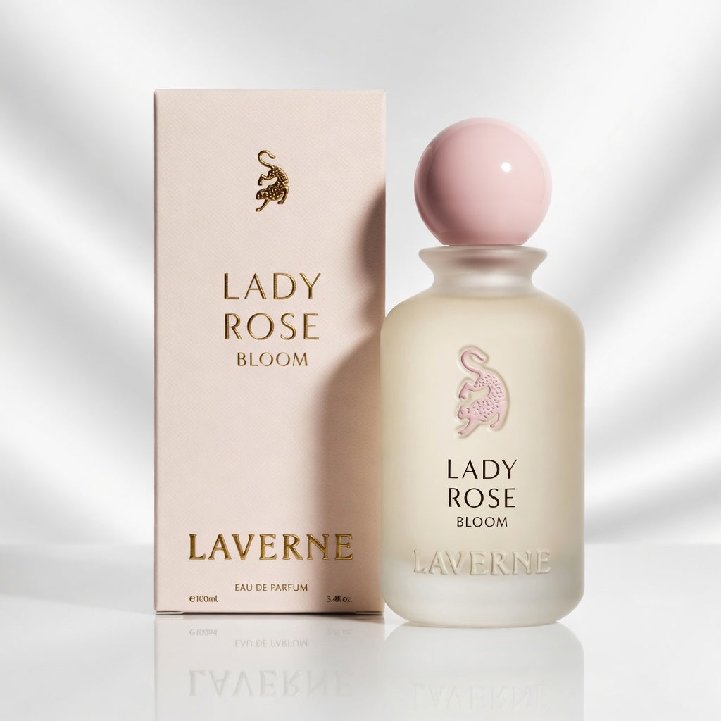 Lady Rose By Laverne | 100ml Eau De Parfum | Pink Pepper Black Current Saffron Raspberry Coffee Rose Musk Cocoa
