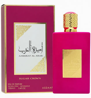 Asdaaf Ameerat Al Arab Sugar Crown 100ml Eau De Parfum pear candied orange jasmine cotton candy vanilla cream patchouli tonka