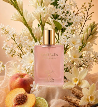 Santalea by Cevi x Aura 100ml Extrait De Parfum peach jasmine tuberose powdery vanilla sandlewood amber musk
