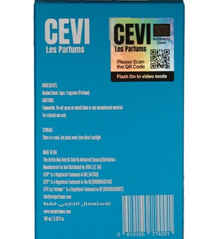 Subzero by Cevi X 100ml Extrait de Parfum citrus jasmine powder gingeer musk amber woods