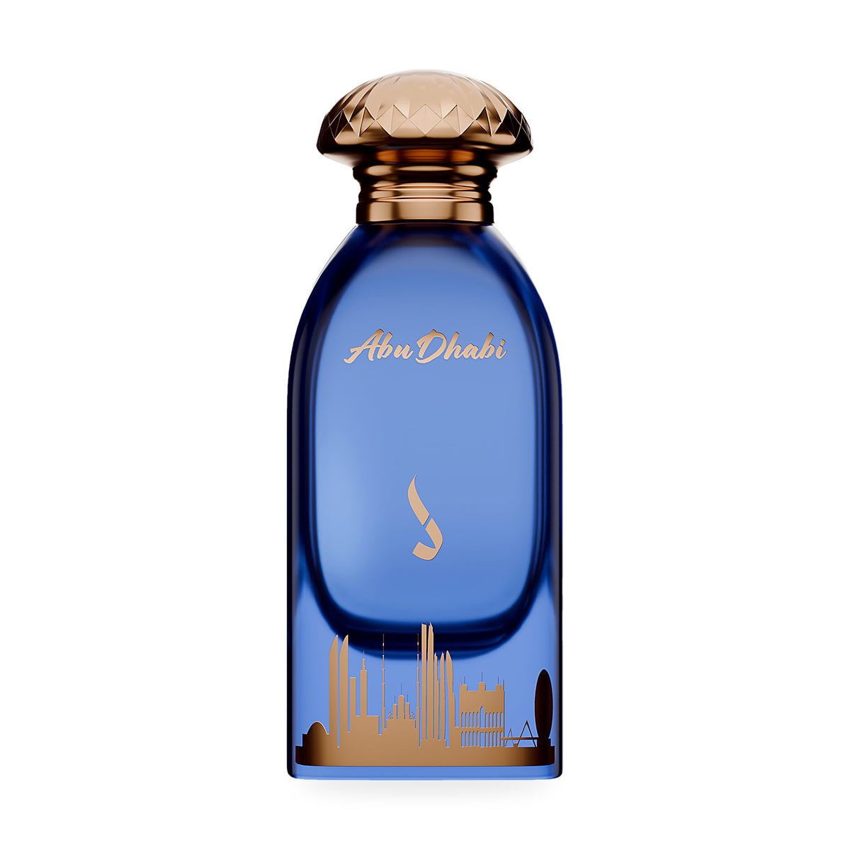 Abu Dhabi Sky by Dkhoni Eau de Parfum 100ml – blue bottle, classic Abu Dhabi label design with gold cap