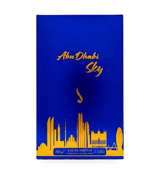 Abu Dhabi Sky by Dkhoni 100ml EDP blue gift box with gold Abu Dhabi skyline