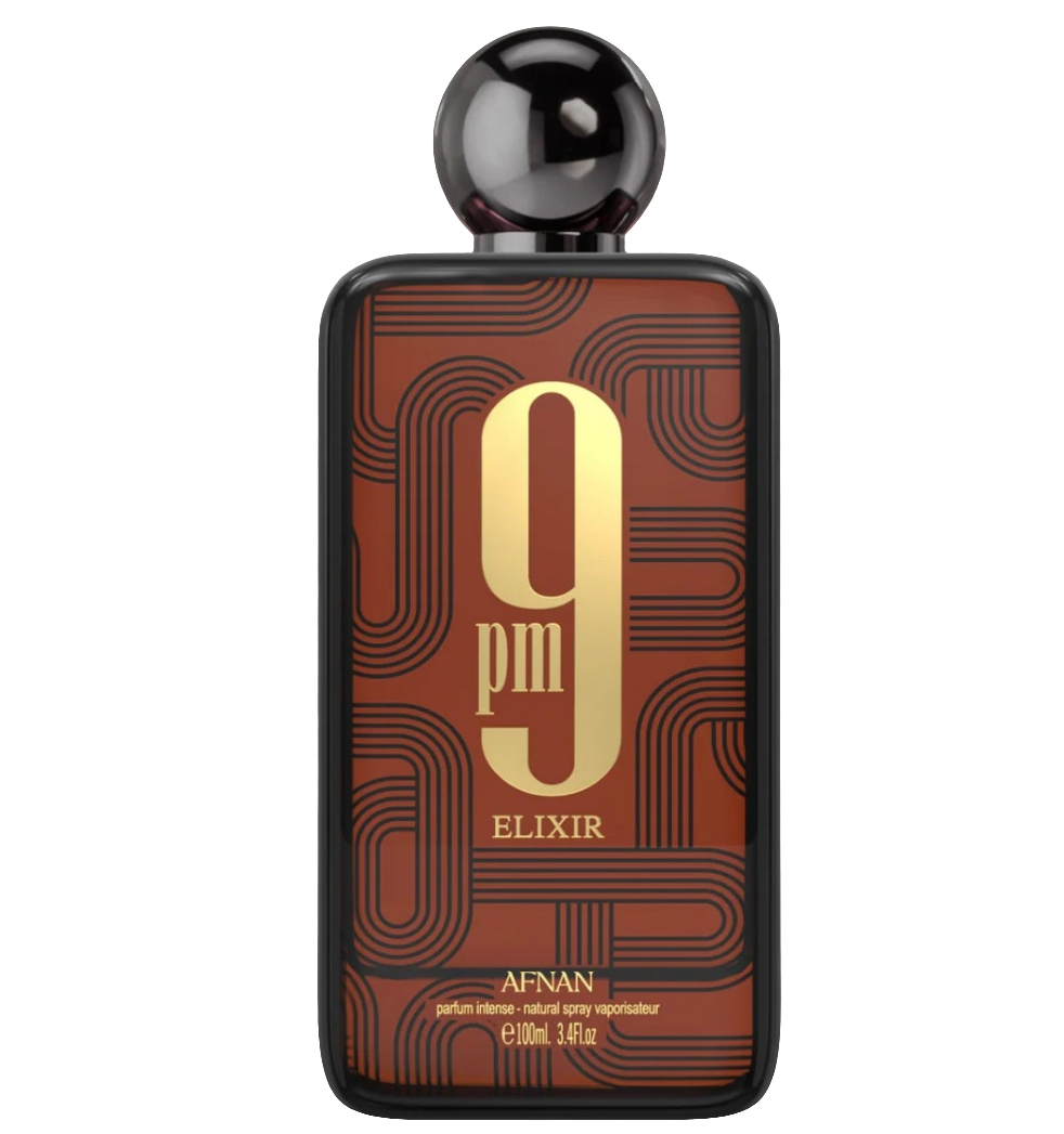 Afnan 9pm Elixir 100ml Parfum Intense oriental spicy cardamom nutmeg leather lavandin vanilla patchouli perfume